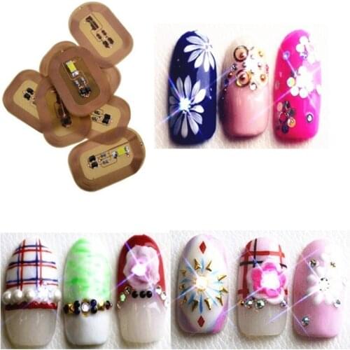 Fashion Nail Stickers LED light Flash Affixed Scintillation Cell Phone DIY Nail Art Decoration