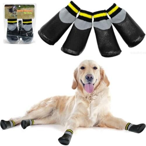 2021Outdoor Waterproof Dog Socks Rain Wear Non-Slip Anti Skid Cotton Elastic Shoes With Fixed Belt For All Breeds