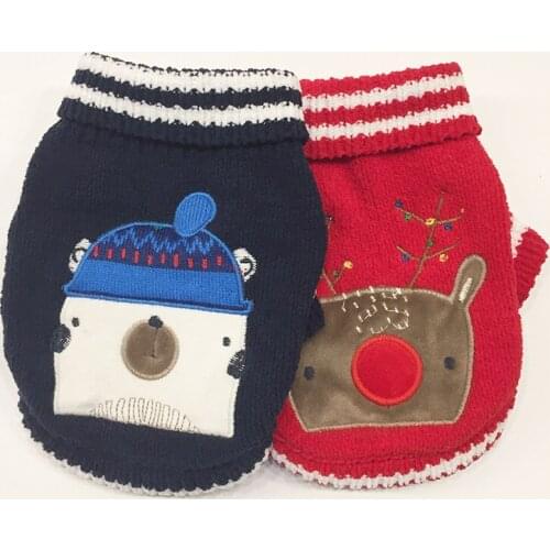 Pet Clothing Christmas Dog Sweater Autumn Winter Soft Warm Elk Bear Knitting Coat For Puppy Kitten New Fashion Pet Products