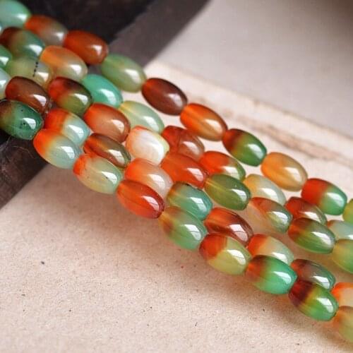 Wholesale A-grade Peacock Color Semi-precious Stone Beads Rice Shape Loose Bead DIY Fashion Jewelry Accessories LJ032070