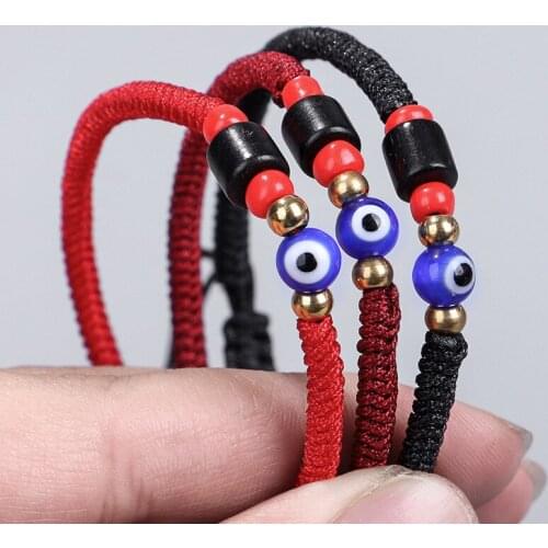 Handmade Braided Rope Turkish Lucky Evil Eye Bracelets For Women Adjustable Red Lucky Jewelry Bracelet