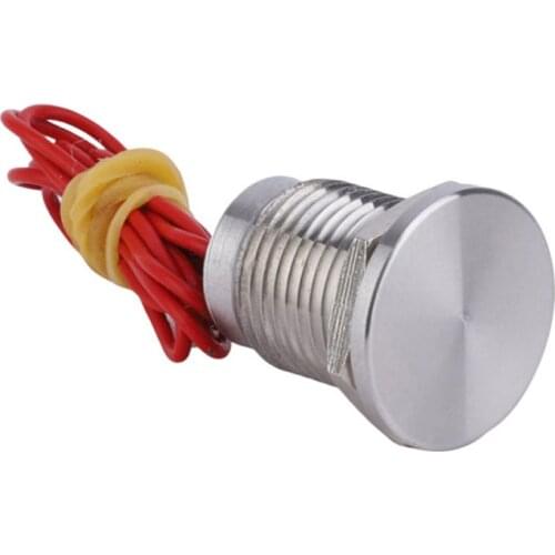 PS001 IP68 waterproof 12mm flat head momentary Aluminum oxidation small piezo switch