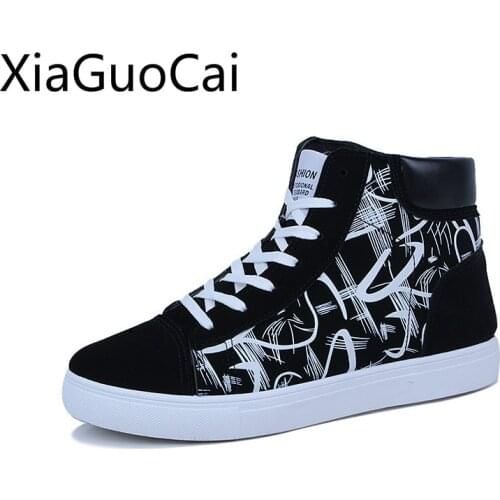 Spring and Summer Colorful Mens Casual Flat Shoes High Top Mens Casual Shoes Rubber Casual Sneakers