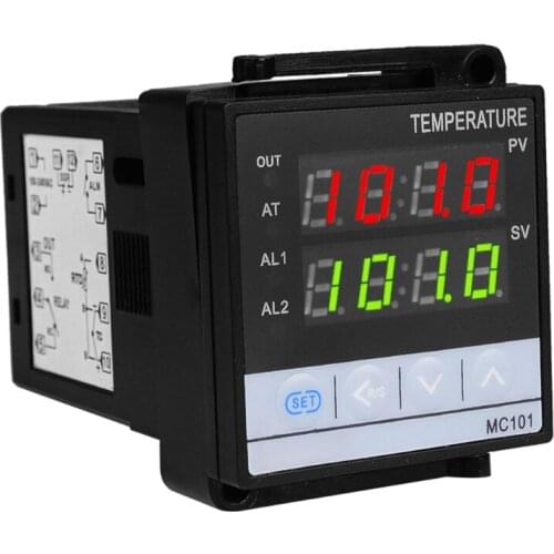 2in1 Relay + SSR Output PID Thermostat Temperature Controller ℃/℉ for Universal Input K,E,J,N,S,R,T,B Thermocouple Pt100