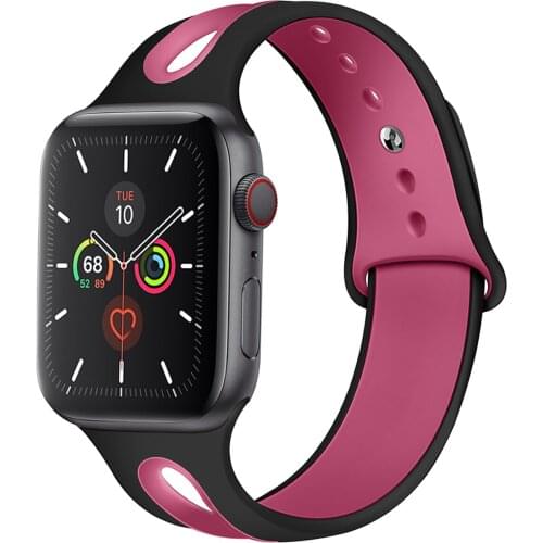 Watch Strap For Apple Watch Band 42mm 38mm 44mm 40mm Strap Silicone Iwatch Bands Replacement For Apple Watch SE/6/5/4/3/2/ 81003