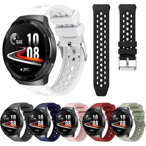 Sport Silicone Watch Strap For Huawei watch GT 2e Monochrome SmartWatch band Replacement GT2e WristBand 22mm Bracelet belt