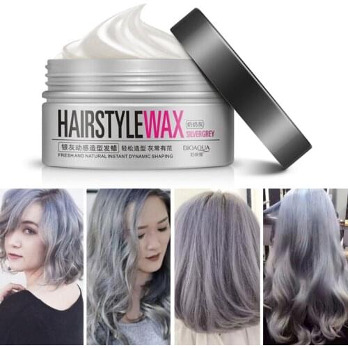 Silver Grey Dynamic Pro Shaping Shine Wax Hair Mud Water Gel Hair Modelling Hairstyle Pomades Natural Hair Cream