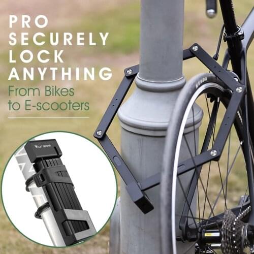 5Foldable Bicycle Lock Strong Security Anti-theft Cycling Lock MTB Bicycle Accessories Steel Alloy Scooter E Bike Lock
