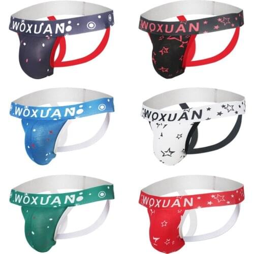 Mens Thong G-string Jock Strap Penis Pouch Gay Thongs Low Rise Underwear Cotton Open Butt String Sissy Slip Gay Panties