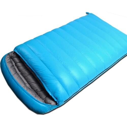 SamCamel Ultralight Camping Double Sleeping Bag Winter Autumn Envelope Duck Down Double Sleeping Bags Camping Couple Warm Bag