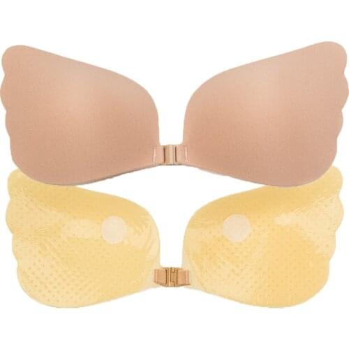 Top Quality Women Silicone Bra E Cups Self Adhesive Strapless&Backless Lingerie Wedding Party Invisible Underwear Bra Push up