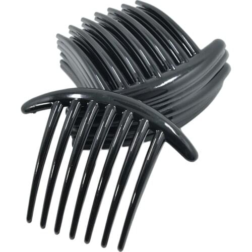 10 Pieces Blank Plastic Hair Clips Hair Side Comb 7 Teeth for DIY Wedding Bridal Veil Women Girls Hair Accessories Jewelry