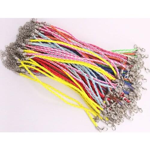 Clearance sale 100pcs mix colors single leather bracelet fit beads charms 20cm