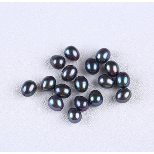 AAA High Quality Wholesale Natural Freshwater Pearl Beads 1.5mm Hole Black Rice Pearl DIY Findings