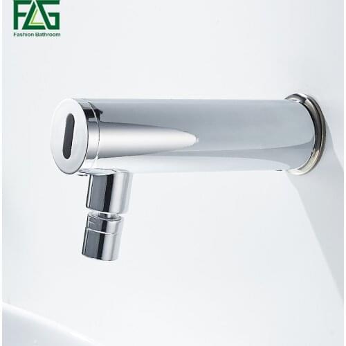 Bathroom Faucet Wall Mounted Single Cold Sensor Faucet Automatic Faucet Bathroom Vanity No Need Hands Faucet torneira do banheir