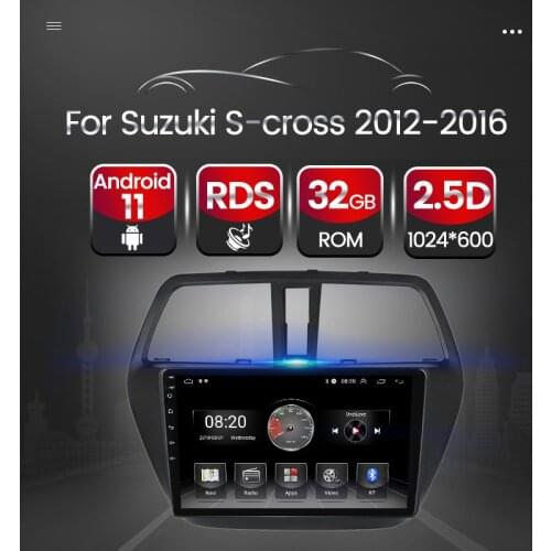 TomoStrong HD 1024*600 Android 11 Car Radio Multimedia Player For Suzuki S-CROSS 2012-2015 2016 GPS Navigation Carplay BT RDS FM