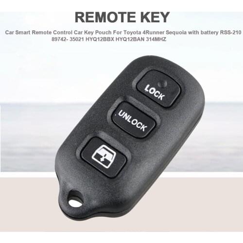 Remote Control Car Key Replace Key Fobs For Toyota 4Runner Sequoia with battery RSS-210 89742- 35021 HYQ12BBX HYQ12BAN 314MHZ