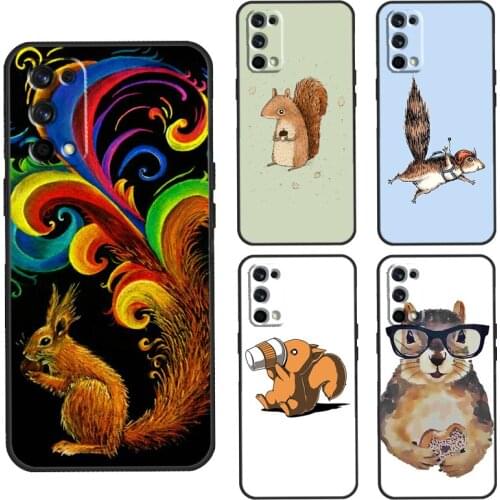 Cartoon Animal Squirrel Case For Realme 6 7 8 Pro 7i C3 C21 GT Q3 Pro Phone Cover For OnePlus 9 Pro 7 Nord 7T 8T