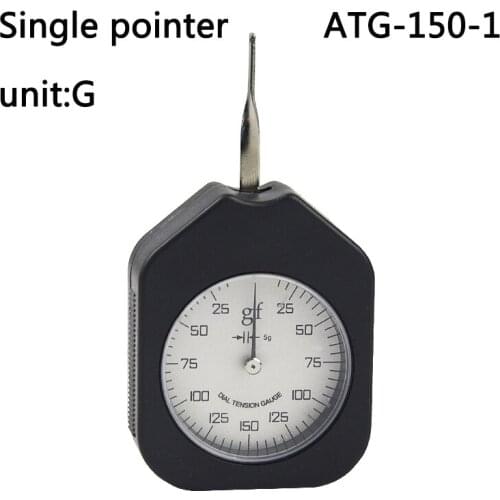 ATG-150-1 Tensiometer Dial Tension Meter Analog Force Gauge Double Pointer Force Tools 150g
