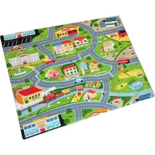 Traffic Pattern Double Sided 1game Mat Play Mat Floor Mat for Car Road 135x105 cm