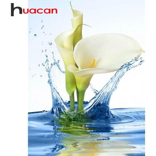 Huacan new arrivals Diamond Painting Full Square/Round Flower 5D DIY Diamonds Embroidery Kits Decorations Home Gift