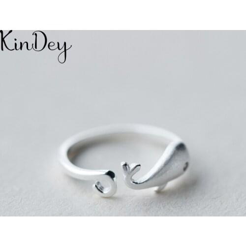 Personality Boho Whale Fish Rings For Women Charm Wedding Jewelry Adjustable Antique Finger Ring Anillos