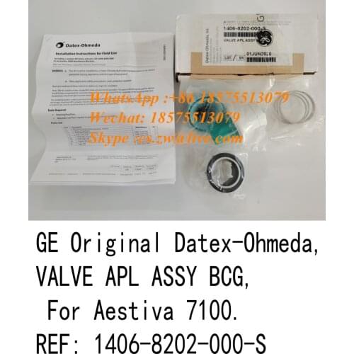 GE Original Datex-Ohmeda VALVE APL ASSY BCG For Aestiva 7100 REF: 1406-8202-000-S