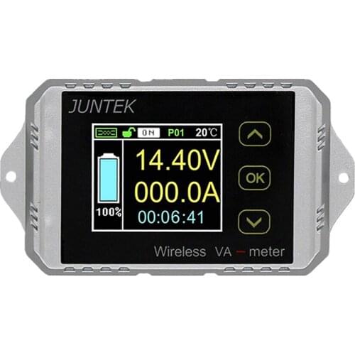 DC 120V 200A LCD Combo Meter Wireless Voltage Current KWh Watt Meter 12V 24V 48V Battery Capacity Power Monitoring + 200A Shunt