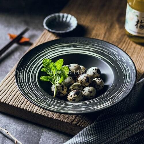 Japanese-style Creative Ceramic Dishes Household Dishes Straw Hat Dishes Deep Soup Dishes Pasta Dishes Western Dishes Tableware