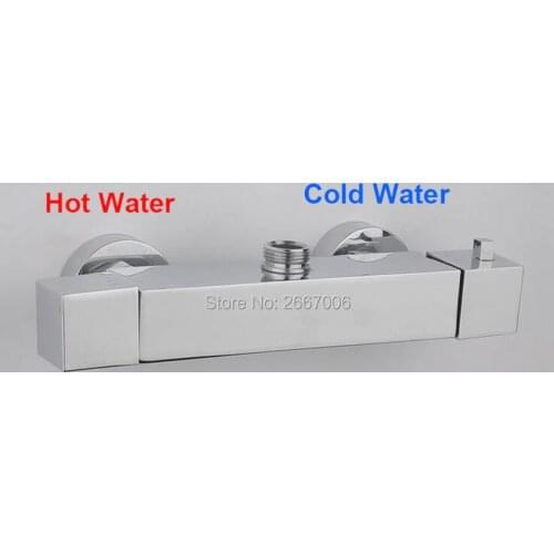 Free Shipping Square Shower Smart Shower Faucet Wall Bathroom Thermostatic Mixer Taps Thermostatic Mixer Valve Tap ZR962