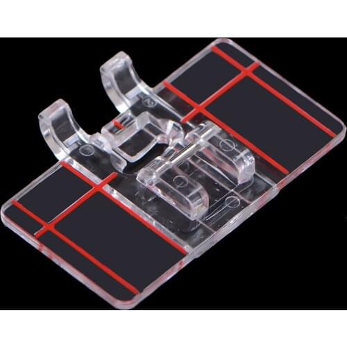 1PCS Home Domestic DIY Manual Sewing Tool Plastic Clear Parallel Stitch Tool Foot Presser Sewing Machine For Part Accessories