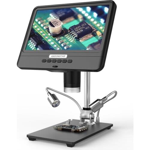Andonstar AD208S LCD Display Screen Microscope for Soldering 5X-1200X Digital Microscope Adjustable 1080P Scope Soldering Tool
