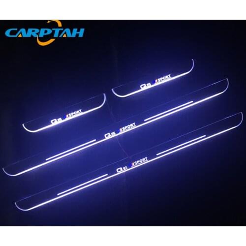 CARPTAH Trim Pedal Car Exterior Parts LED Door Sill Scuff Plate Pathway Dynamic Streamer light For Audi Q5 2010 - 2017 2018