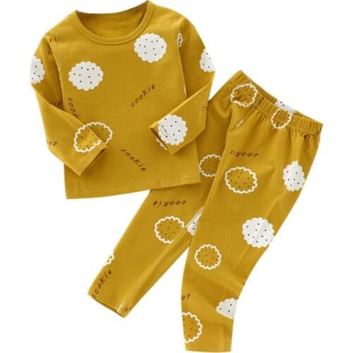 Children Pajamas Boys Cartoon Clothes Pants Set Spring Autumn Casual Homewear Girls Toddler Baby Outfits 0-10Y Kids Sleepwear