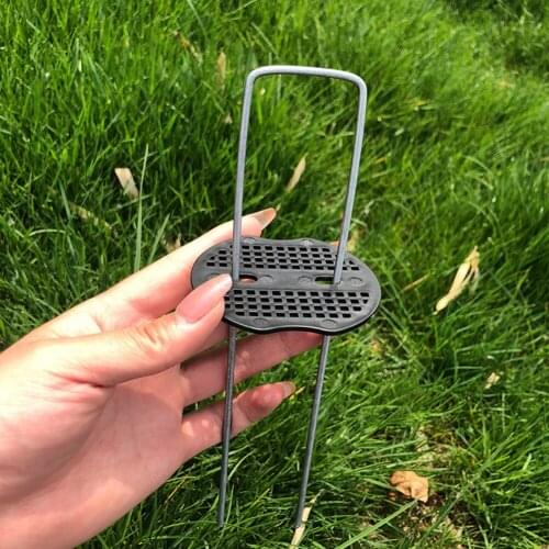 50pcs/Pack Garden Peg Silver Metal U-Shape Garden Staple Garden Ground Nail Film Fixed Pegs Gardening Fixing Tools Film Peg 20cm