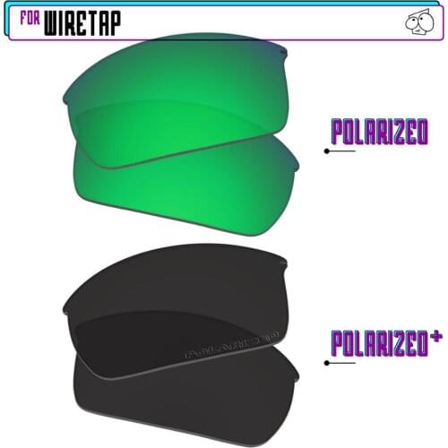 EZReplace Polarized Replacement Lenses for - Oakley WireTap Sunglasses - Black P Plus-Green P