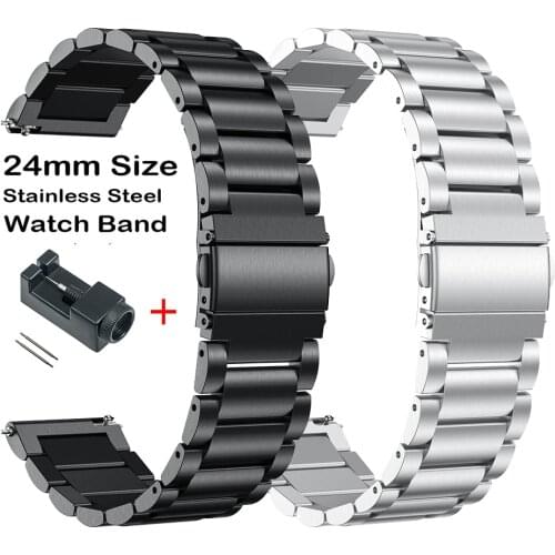 24mm Stainless Steel Wristband Strap Bracelet for Kospet Hope/Optimus Pro/Brave Smart Watch Phone Men Watch Band with Free Tool