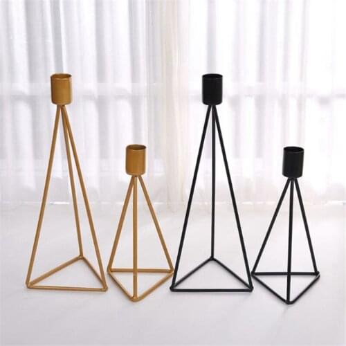 Retro Metal Candlestick Candle Holder Wedding Party Vintage Retro Style Desktop Adornment Candlestick Home Decor