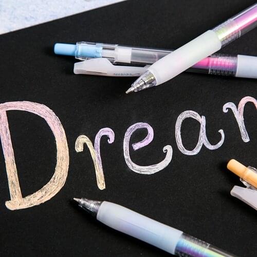 5 Pcs Creative Color Press Gel Pen Dreamy Flash Pen Gradient Color DIY Handbook Decoration 0.5mm Neutral Marker Pen