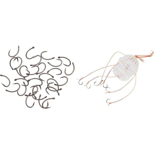 31 Pcs Fishing Hooks: 1 Pcs Explosion Hook Carbon Steel Plastics No.10 & 30 Pcs Stainless Steel Tuna Bait No.6