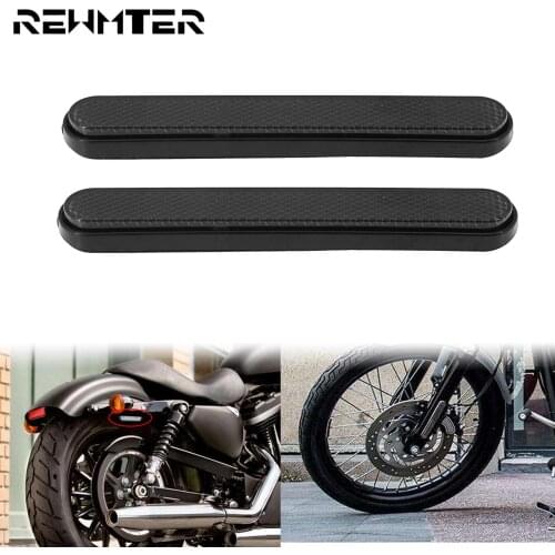 Motorcycle Front Grey Reflector Sticker Saddlebag Latch Fork Safety Warning 2PCS For Harley Touring Dyna Softail Sportster XL883