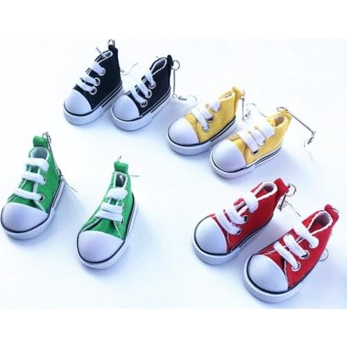 New Handmade Cute Canvas Shoes Drop Earrings for Women Trendy Exaggerated Funny Mini Shoe Earring Hooks Dangle Statement Jewelry