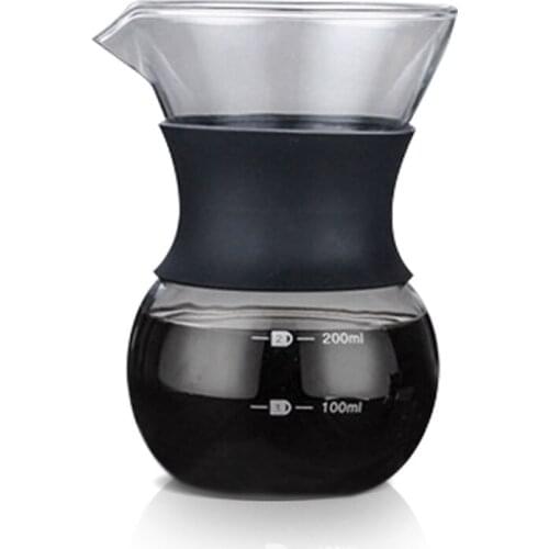 All-in-one Punching Coffee Stainless Steel Double-deck Filter Screen Glass Kettle Cup Household Portable Anti Scald Percolators