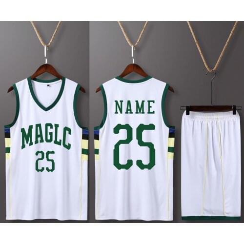 High Quality Men & Boys MAGLC Basketball Jersey Shorts with side pocket , Custom College Basketball Shirt Throwback Uniforms