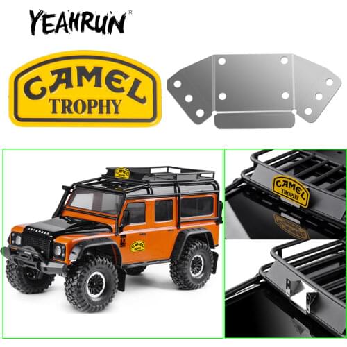 YEAHRUN Metal Camel Trophy Badge LOGO Sticker for Traxxas TRX-4 TRX4 1/10 RC Crawler Car Decoration Parts