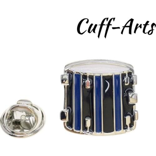 Cuffarts Brooches Drum Lapel Pin For Men 2018 Fashion Square Lapel Pin Jewelry Party High Quality Pines Metalicos P10093