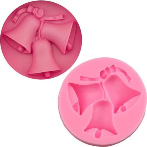 Winter Xmas Bells Shaped Gumpaste Tools Chocolate Sugarcraft Mould Fondant Silicone Molds For Cake Decorating Pastry Tool
