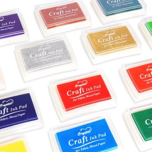 1pc 15 colors big ink pad Stamps planner scrapbooking clear stamps inkpad diy diary card making school supplies stamps