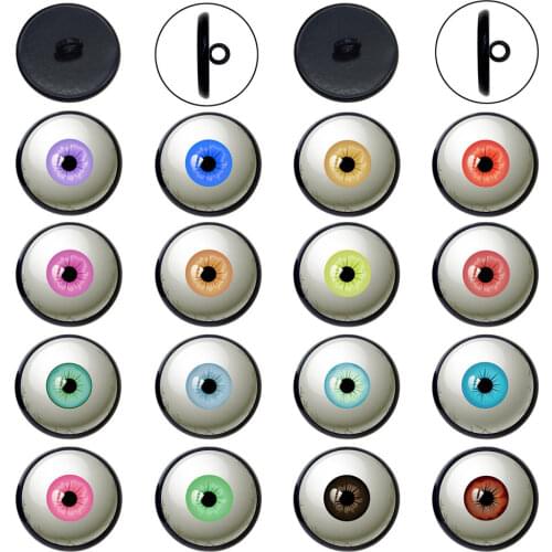 10pcs 10/12mm Dragon Cat Eyes Glass Cameo Buttons Cabochon Animal Eyes Pattern Scrapbooking Findings Toy Craft DIY Accessory