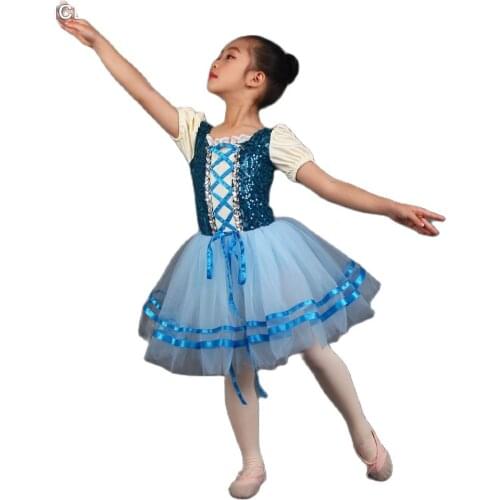 20181 sequin lace bodice romantic ballet tutu mid-length dance costume ballet tutu girl & women stage performance tutu